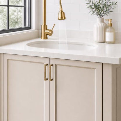 Ravinte Antique Brass Kitchen Cabinet Solid Handles,4 Inch,10 Pack - color: Antique Brass, size: 4 Inches Hole Center