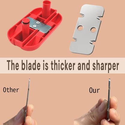 SHIAWASENA Hand Planer Versatile Woodworking Edge Bander for Burrs, Edge Banding Trimmer with Tungsten Carbide Blades, Double & Single Edge Operation for ABS, PVC, Veneer, Laminate, Melamine(Red) - color: Red