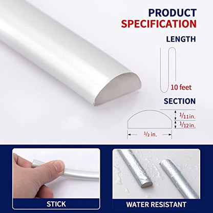 Art3dwallpanels Peel and Stick Trim for Backsplash, 10 Ft, Silver - color: Silver, size: 10 Feet