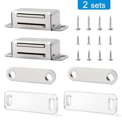 whitesnow Magnetic Cabinet Latch Furniture Drawer Catches, Pack of 2