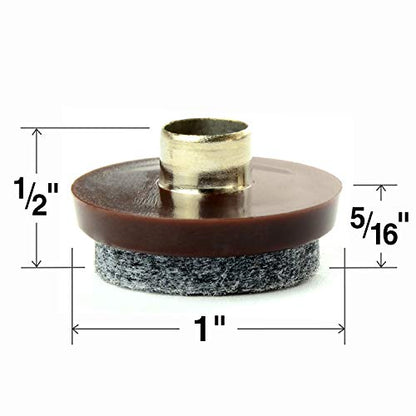 Nail On Felt Pads X-Protector - 48 Felt Furniture Pads –1" Chair Felts Pads