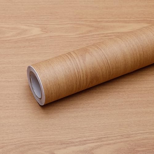 Wood Grain Contact Paper Peel and Stick Wallpaper Self Adhesive Wall Paper for Furniture Countertop Drawer Shelf Liner Cabinet Waterproof Easy to Clean 17.7" X 393" - color: Teak, size: 17.7"W x 393"L