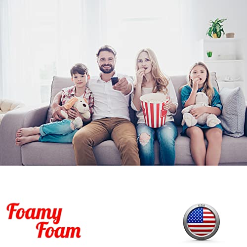 FOAMYFOAM 4Pack High Density 5 inch Thick, 24 inch Wide, 24 inch Long Upholstery Foam, Cushion Replacement - size: 5" x 24" x 24" (4 Pack)