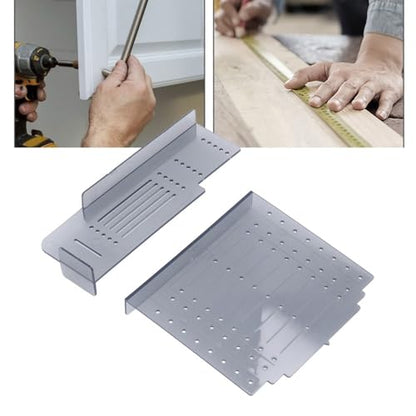 ABS Cabinet Pull Door Drill Template Straight Holes Locator Cabinet Shelf Pin Hardware Jig for Handle Door Drawer Pull Drill Mounting Template Set