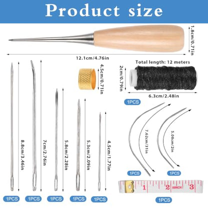 Ouligay 11 PCS Upholstery Needle and Thread Kit,