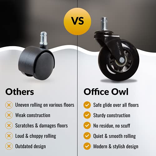 25 Pack Office Chair Wheels, Universal Replacement Casters for Desk Chairs - style: Black - 25 Pack