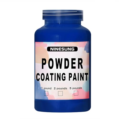 Powder Coating Paint for Metal Surfaces | Car Paint | Building Materials | Powder Paint for Steel Structures, Factories, Buildings, Playgrounds, Gardens (Navy Blue, 4 Ounce) - color: Navy Blue, size: 4 Ounce (Pack of 1)