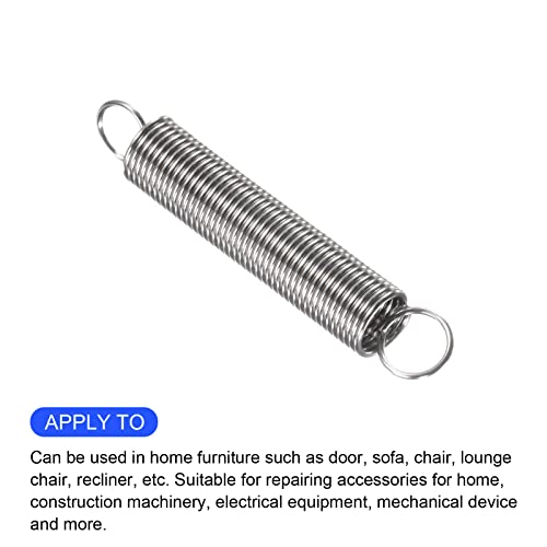 METALLIXITY Extension Spring (0.8x8x50mm/0.04"x0.32"x1.97") 5Pcs, 304 Stainless Steel Tension Spring Wire - for Home Repair Construction Machinery - size: 0.04"x0.32"x1.97"