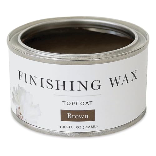 Jolie Finishing Wax - Protective topcoat Paint - Use on interior furniture, cabinets, walls, home decor and accessories - Odor-Free, Non-Hazardous - Brown - 120 ml - color: Brown, size: 4.06 Fl Oz (Pack of 1)