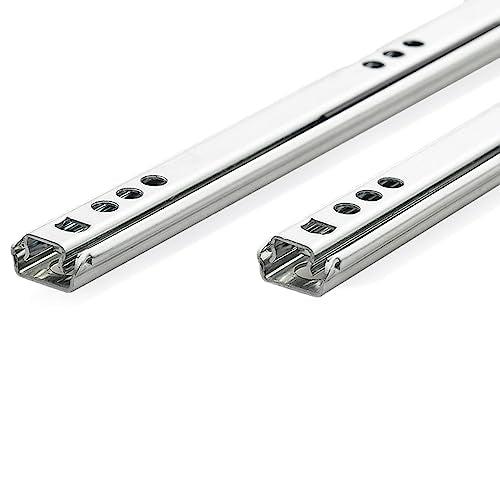 15.7 Inch Drawer Slides Runners Metal Ball Bearing Drawer Runner Draw for Replacement Two Way Drawing Slide Track Rail 17mm Wide x 400mm Length 1 Pair (0.7" Wide) - size: 15.7" * 0.7" (400*17mm)