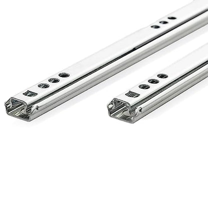 15.7 Inch Drawer Slides Runners Metal Ball Bearing Drawer Runner Draw for Replacement Two Way Drawing Slide Track Rail 17mm Wide x 400mm Length 1 Pair (0.7" Wide) - size: 15.7" * 0.7" (400*17mm)