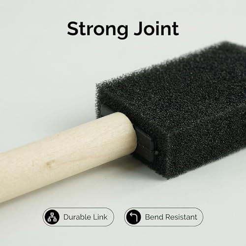 50pcs Foam Brush Set with High Density Foam Multi Sizes - size: 5/16"-2" assorted 50pcs