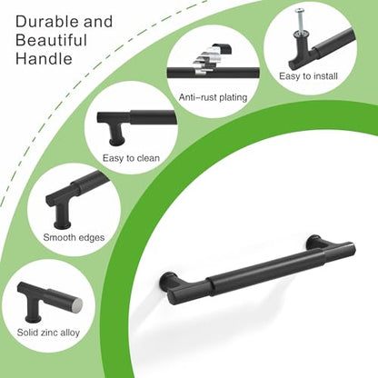 SAILING 5 Pack Cabinet Pulls-12 Inch/305mm Kitchen Cabinet Handles Matte Black Cabinet Pulls for Bathroom Dresser Pulls Hardware Cabinet Handles SA10185 - color: Matte Black, size: 12"(305mm)Hole Center-5Pcs