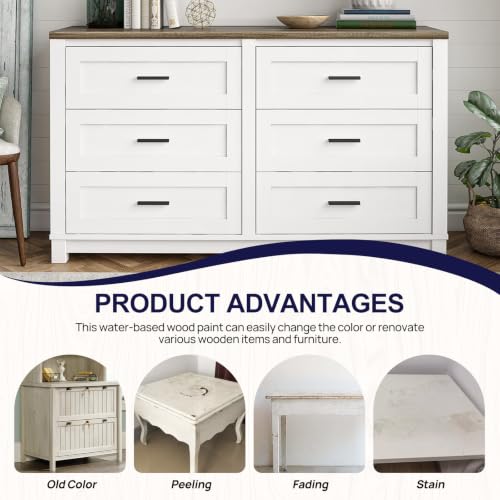 Boncart Wood Furniture Paint Kit - color: White, size: 20 Fl Oz (Pack of 1)