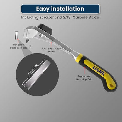 LU&MN Heavy-Duty Paint Scraper Tool with 2.38" Tungsten Carbide Blade - style: 2.38"Blade