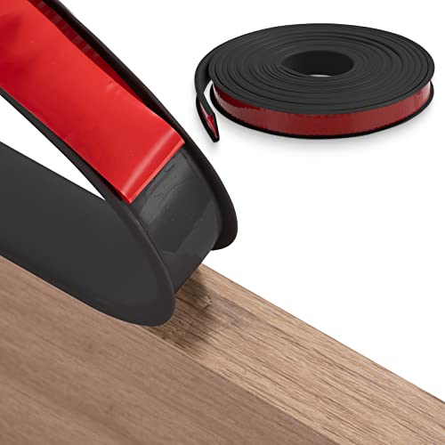 U-Shape Edge Banding, 9.8 ft TPE Self Adhesive Veneer Edging Trim Flexible Edge Protector, Furniture Edge Strip for Countertop Table Cabinets Shelves Restoration (Black, 3m×15mm) - color: Black, size: 3m×15mm