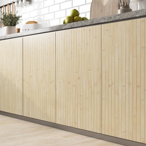 YENHOME Bamboo Wood Contact Paper for Cabinet Peel and Stick Wood Wallpaper - size: 17.7" x 276"