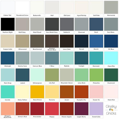 Chalky Chicks CottonTail 4 Fl Oz Chalk Paint for Furniture All in One - color: CottonTail (White), size: 4 Fl Oz (Pack of 1)
