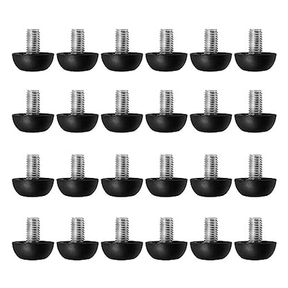 24 PCS 8mm x 1.25 M8 Project Adjustable Outdoor Furniture Leg Levelers, Screw in Leg Levelers Replacement Outdoor Patio, Stainless Steel Screw-in Patio Furniture Leveling Feet - color: 24pcs