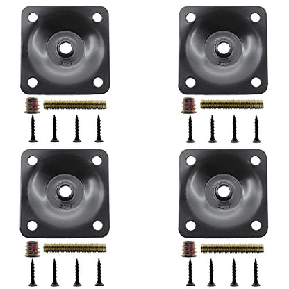 4PCS Leg Mounting Plate,TTZEZE Heavy Duty Top Plate for Leg,Leg Attachment Plate,Industrial Strength T-Plate Leg with Hanger Bolts & Screws for Strengthen Weak Furniture Repair Damaged Sofa Couch Seat - size: 9 Degree