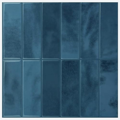Select 5 Pack Peel and Stick Backsplash Square Tiles, 12x12 in, Blue - color: Blue, size: Rectangle Shape