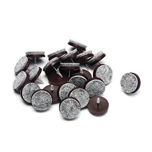 Nail on Felt Pads Furnigear Furniture Pads Nail- Floor Protectors for Furniture Legs 24Pack Chair Felt Pads for Hardwood Floors(1-1/4",Gray) - size: 1-1/4" (Round, Gray)
