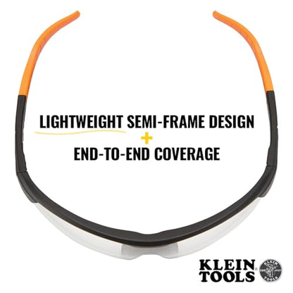 KLEIN TOOLS 60159 Semi Frame Safety Glasses, Clear Lens - color: Clear Lens, size: Single
