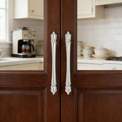 khtumeware 2 Pack 3-1/2 inch(89mm) Hole Center Virbant Polished Nickel Cabinet Pulls Heavy-Duty Solid Cabinet Hardware Drawer Pulls Hardware Suitable for Kitchens bathrooms and Dressing Tables - color: Polished Nickel, size: 3-1/2inch(89mm) hole center
