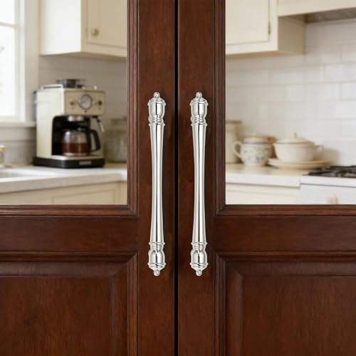 khtumeware 10 Pack 3 inch(76mm) Hole Center Virbant Polished Nickel Cabinet Pulls Heavy-Duty Solid Cabinet Hardware Drawer Pulls Hardware Suitable for Kitchens bathrooms and Dressing Tables - color: Polished Nickel, size: 3inch(76mm) hole center