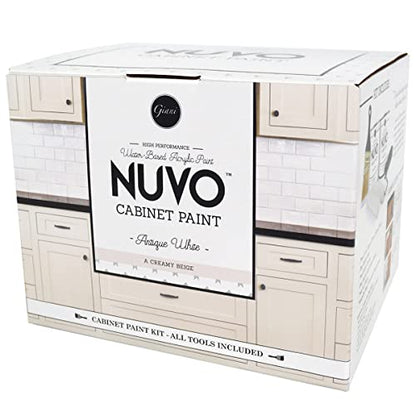 Nuvo Antique White Cabinet Makeover Kit - Easy DIY 7-Piece Set, Warm Cream, Long-Lasting Finish - color: Antique White, style: Full Sized Kit
