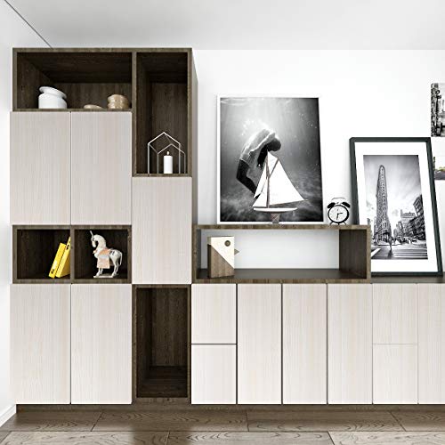 Livelynine 24X394 Inch Large Natural Off White Oak Wood Contact Paper for Countertops Peel and Stick Waterproof Desk Cover Kitchen Vinyl Wrap Cabinet Wallpaper Adhesive Woodgrain Counter Top Covers - size: 24" x 394"