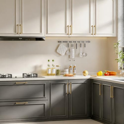 Goldenwarm 10 Pack 5 Inch Champagne Bronze Cabinet Pulls Modern Kitchen & Bathroom Hardware Heavy Duty Zinc Alloy Drawer Handles with Complete Screw Kit Consistent Finish for Whole-Home Renovations - color: Champagne Bronze, size: 5 Inches Hole Center