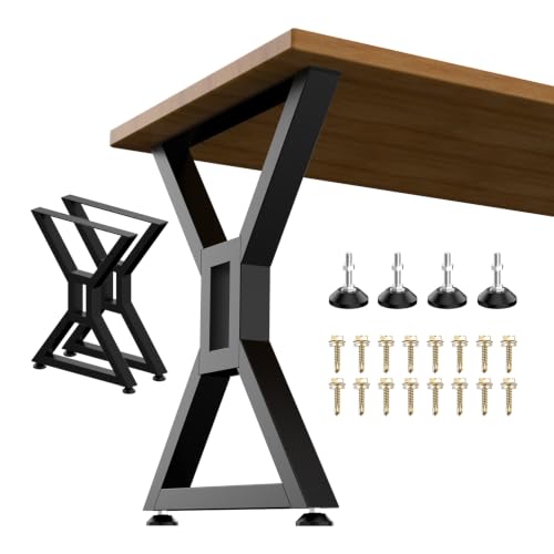 28” Heavy Duty Metal Table Legs For Coffee Tables, Hourglass, 2 Pack - size: 28" × 24" Hourglass
