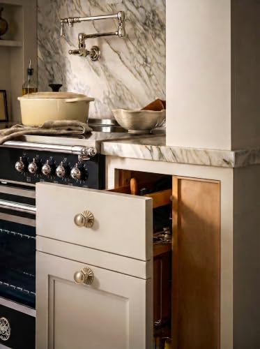 6Pack Champagne Bronze Cabinet Knobs with Backplate Drawer knobs - color: Champagne Bronze, style: Daisy
