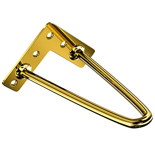 Osring 6 Inch Hairpin Legs 3/8" Dia 2 Rods, Gold Furniture Table Feet 4pcs - color: Gold, size: 6 Inch