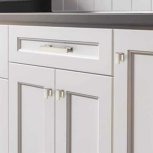 Brushed Nickel Cabinet Pulls, Single Hole, 10 Pack, Heavy Duty - color: Brushed Nickel, size: Single Hole