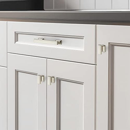 Brushed Nickel Cabinet Pulls, Single Hole, 10 Pack, Heavy Duty - color: Brushed Nickel, size: Single Hole