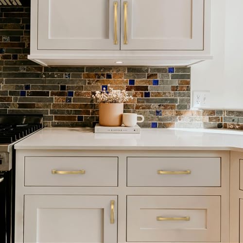 5 Pack 3 Inch(76mm) Champagne Bronze Cabinet Pulls, Champagne Gold Cabinet Handles Kitchen Arch Cabinet Hardware for Bathroom Drawer - color: Champagne Bronze, size: 3 inch（76mm）, style: 5 Pack
