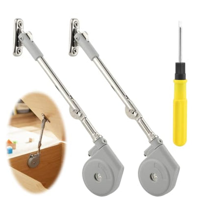 Toy Box Hinges Soft Close 2 Pcs, Zinc Alloy Safety Soft Close Hinges