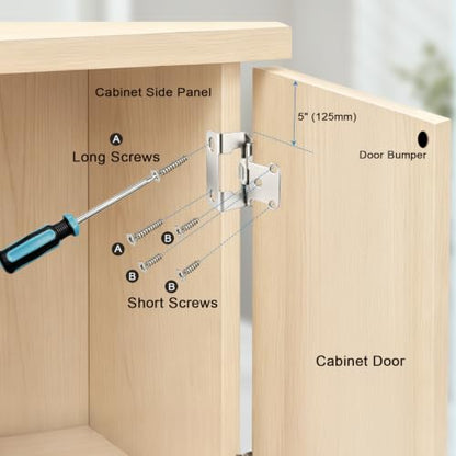 KNOBWELL 1/2" Overlay Brushed Nickel Cabinet Hinges Self Closing, 1 Pair - color: Satin Nickel