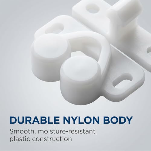 3Pcs White Marine Boat Ball Catch Door Cupboard Spring Back Plates Roller Latch Plastic Catches Cabinet Hardware, Cabinet and Furniture Door Catches