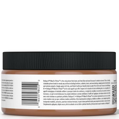 Retique It Wood'n Primer - Paint it then stain it - Stainable Wood Fiber Paint (Dark Wood, Small) - color: Dark Wood, size: 8 Fl Oz (Pack of 1)