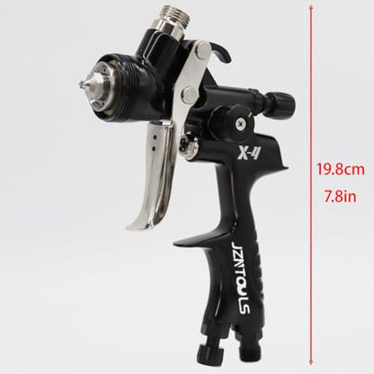 HVLP Air Spray Gun with 1.3/1.7 mm Nozzles, Gravity Feed Spray Paint Gun with 400/600ml Cup, Professional Automotive Spray Gun Kit, Spray for Car Paint, Furniture, Primers, Varnishes and Top Coats