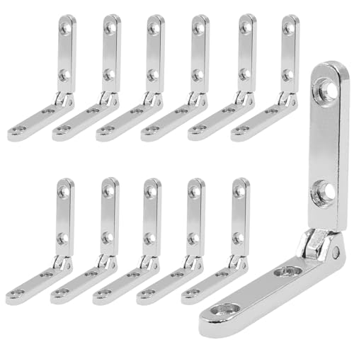 12 Pcs Jewelry Box Hinges, Silver - color: Silver
