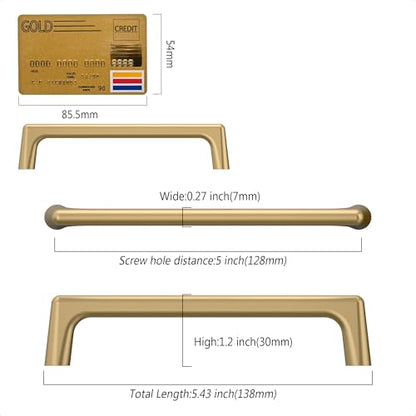 Amerdeco 10 Pack Champagne Bronze Cabinet Pulls 5" - color: Champagne Bronze, size: 5" hole center