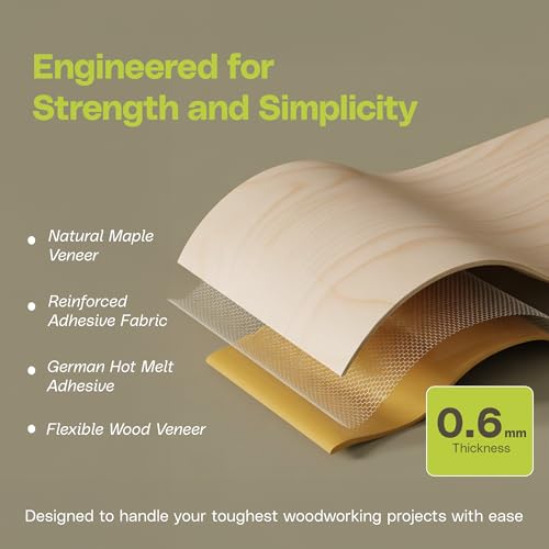 Edge Supply Maple Pre-Finished 1-1/2 in x 50 ft Roll with a Clear Lacquer UV Finish – Pre-Glued Iron On Real Wood Veneer Edging – Edge Banding Tape with Hot Melt Adhesive, Ideal for Furniture & DIY. - color: Maple Pre-Finished, size: 1-1/2 in x 50 ft