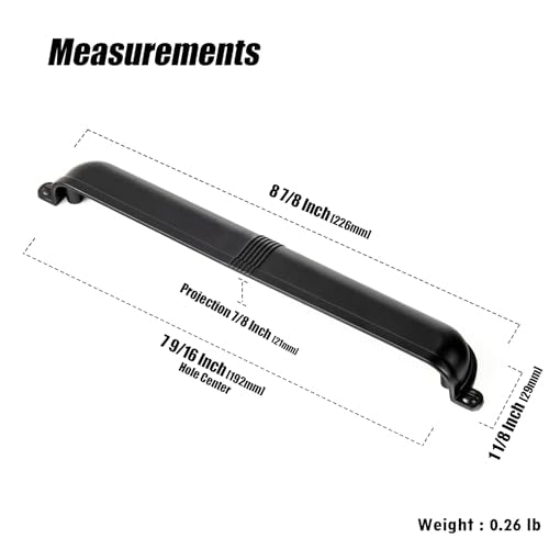 Goo-Ki 6 Pack 7 9/16 Inch Matte Black Cup Pulls with Textured Strap Design, Elegant Modern Bin Handles for Kitchen & Furniture - color: Matte Black, size: 7 9/16 Inch Center to Center
