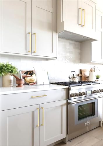 10 Pack Brushed Gold Cabinet Pulls 7.5 Inch(192mm) Kitchen Cabinet Handles Solid Zinc Alloy Cabinet Hardware Drawer Pulls - color: Brushed Gold, size: 7.5" Hole Center Pull