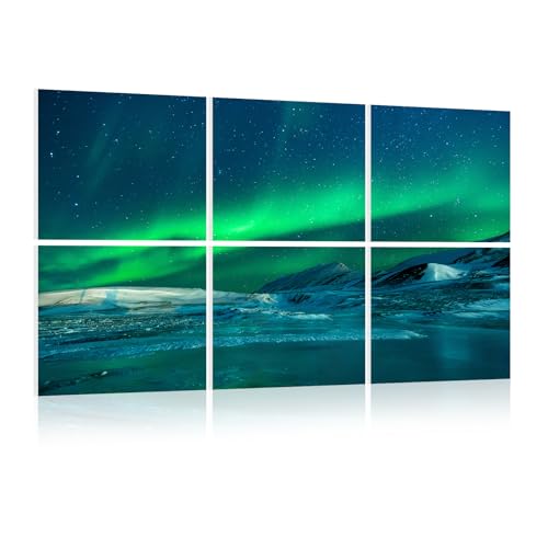 Acoustic Art Sound Absorbing Wall Panels: Sound Proofing Panels for Walls Recording Studio Acoustical Treatments Aurora Borealis Wall Decor for Living Room Office Bedroom,24"x24",Set of 6 - color: Aurora, size: 24 inches x 24 inches x 6 pieces