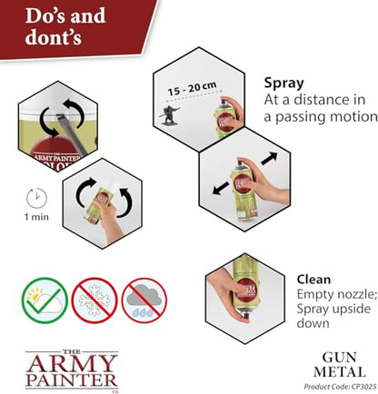 The Army Painter, Colour Primer Gun Metal, 400 ml acrylic spray - color: Gun Metal